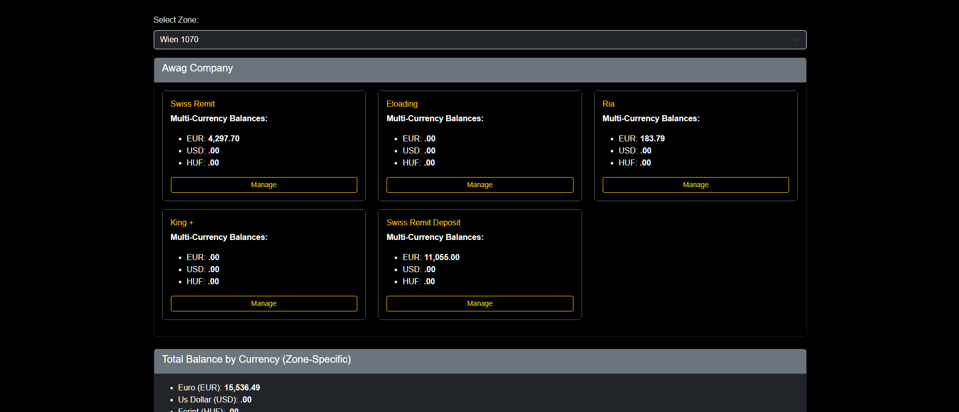 Multi-Channel FinTech Treasury Dashboard
